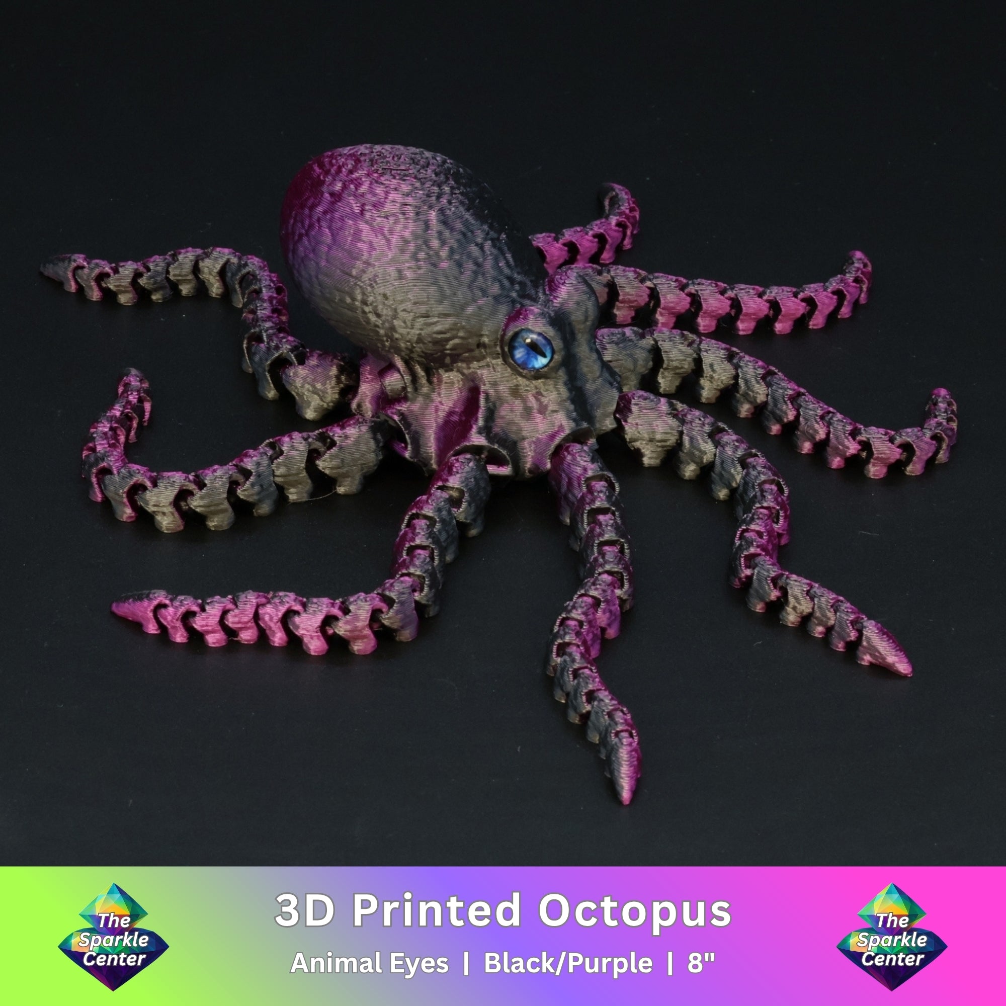3D Printed Octopus w/ Animal Eyes