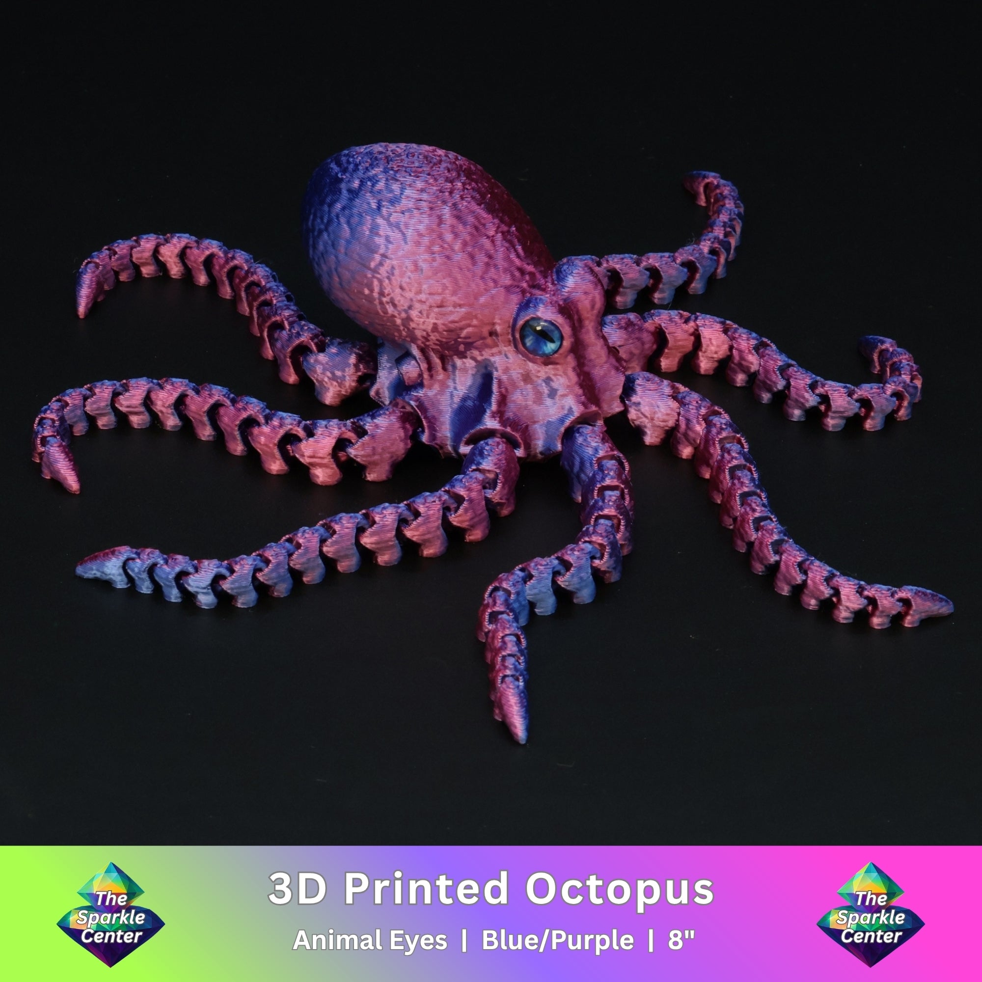 3D Printed Octopus w/ Animal Eyes