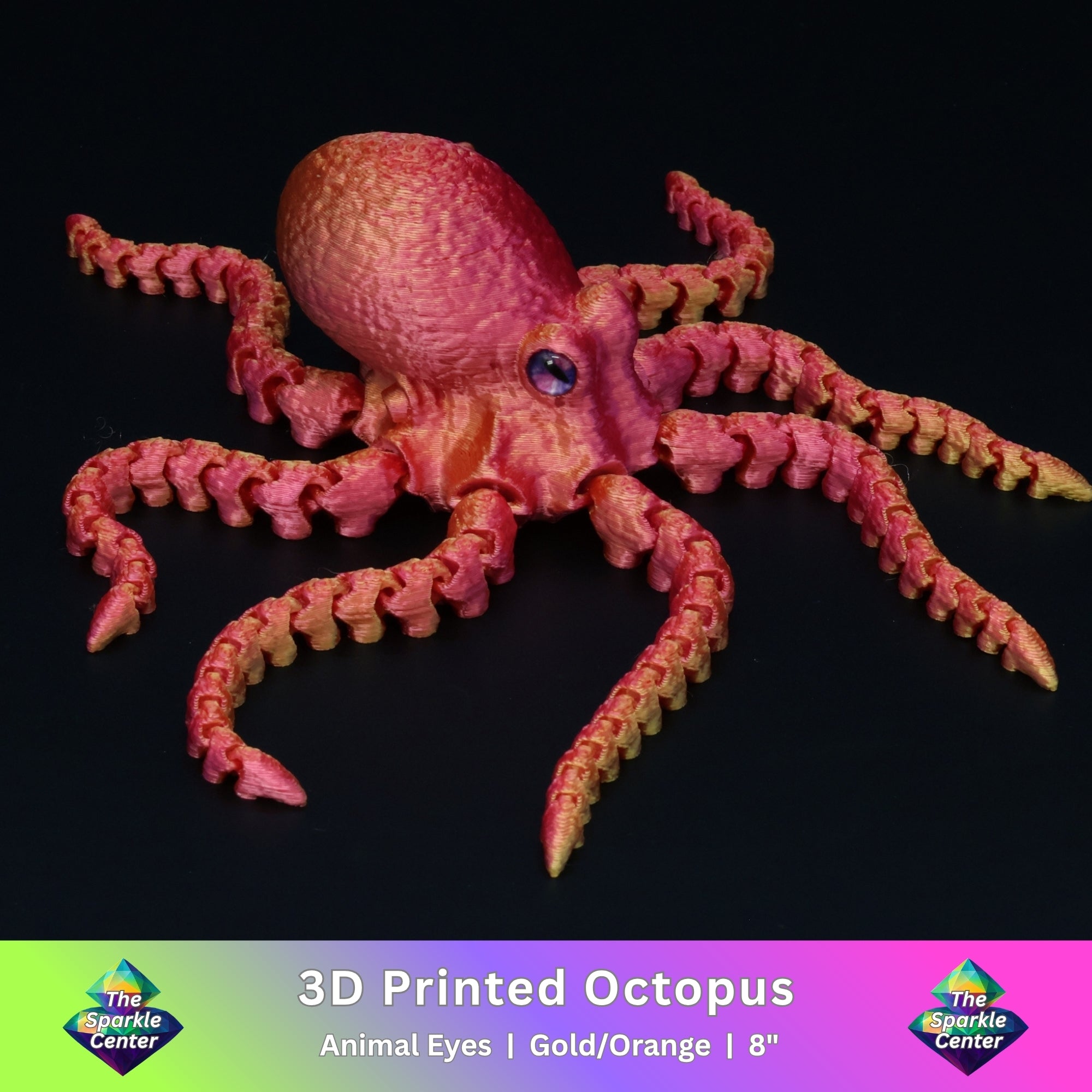 3D Printed Octopus w/ Animal Eyes