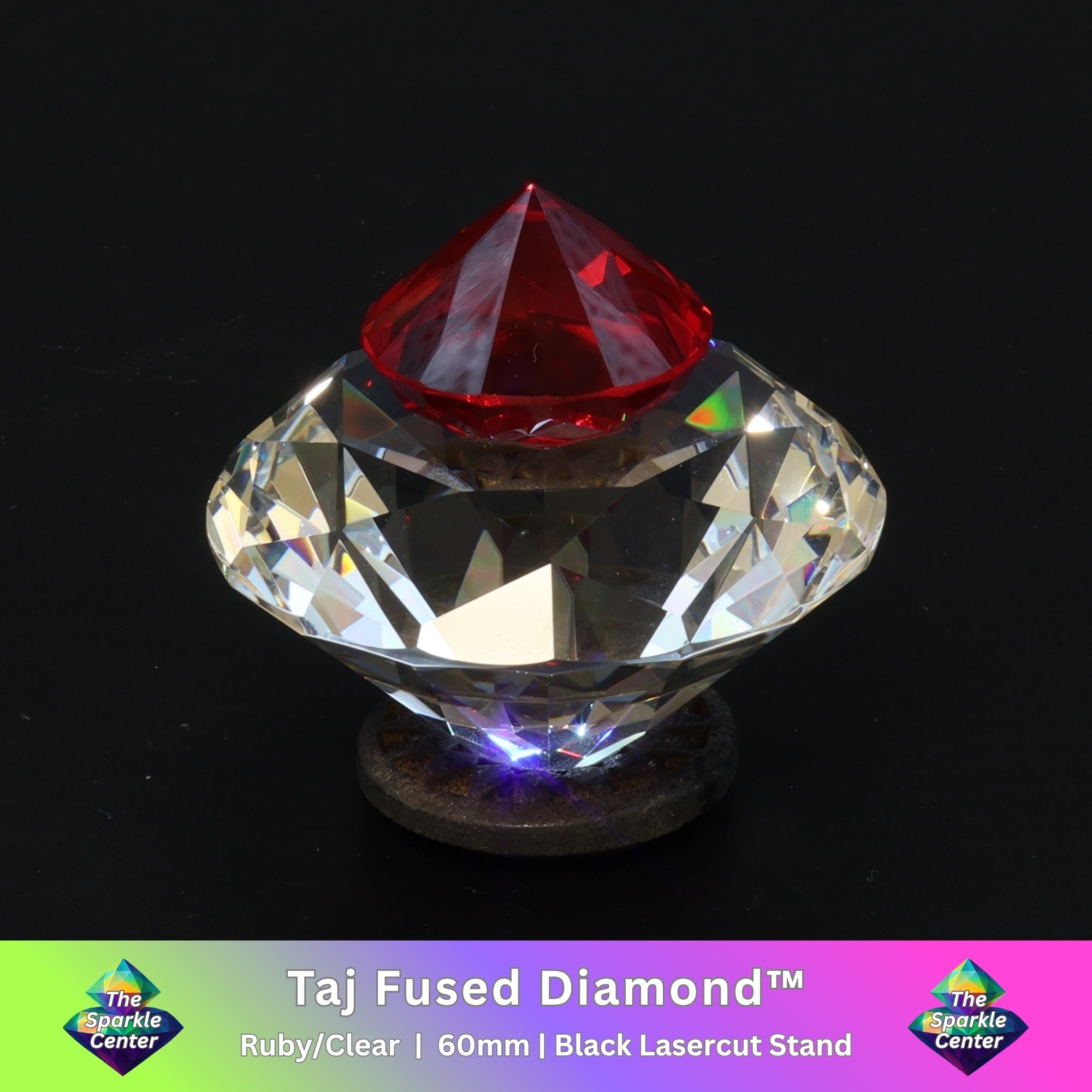 Taj™  Ruby Dual-Tone Fused Crystal Diamond