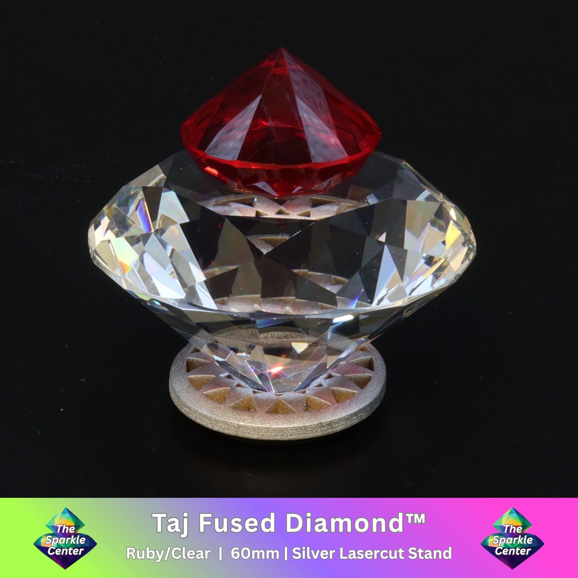 Taj™  Ruby Dual-Tone Fused Crystal Diamond