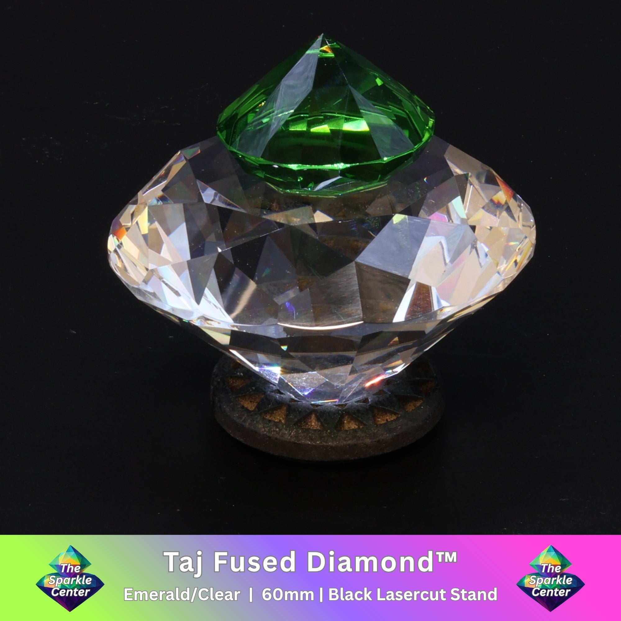 Taj™  Emerald Dual-Tone Fused Crystal Diamond
