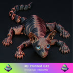 3D Printed Cat w/ Real Eyes