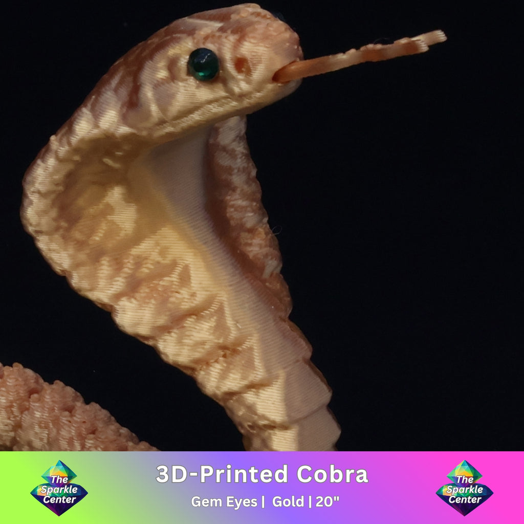 3D Printed Cobra w/ Gem Eyes