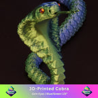 3D Printed Cobra w/ Gem Eyes