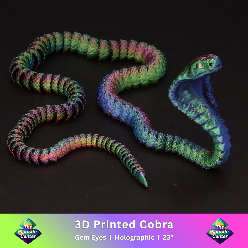 3D Printed Cobra w/ Gem Eyes