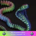 3D Printed Cobra w/ Gem Eyes