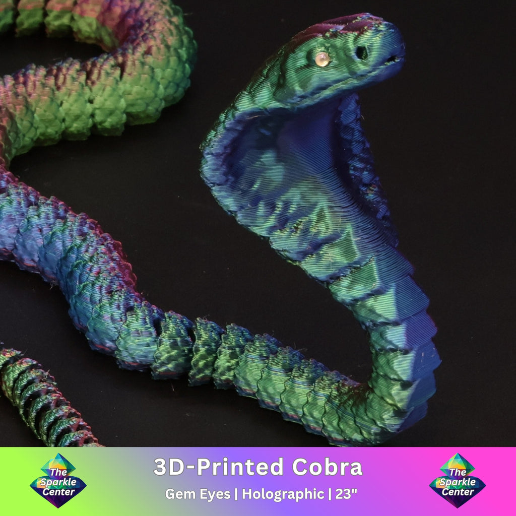 3D Printed Cobra w/ Gem Eyes