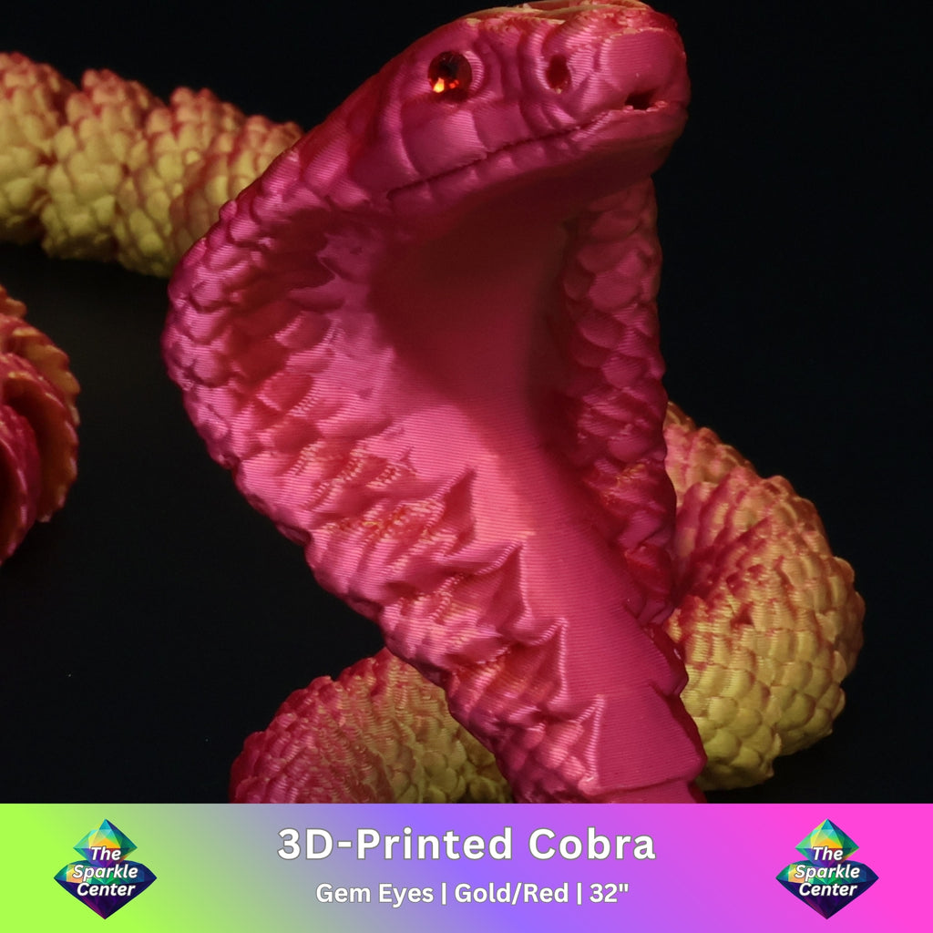 3D Printed Cobra w/ Gem Eyes