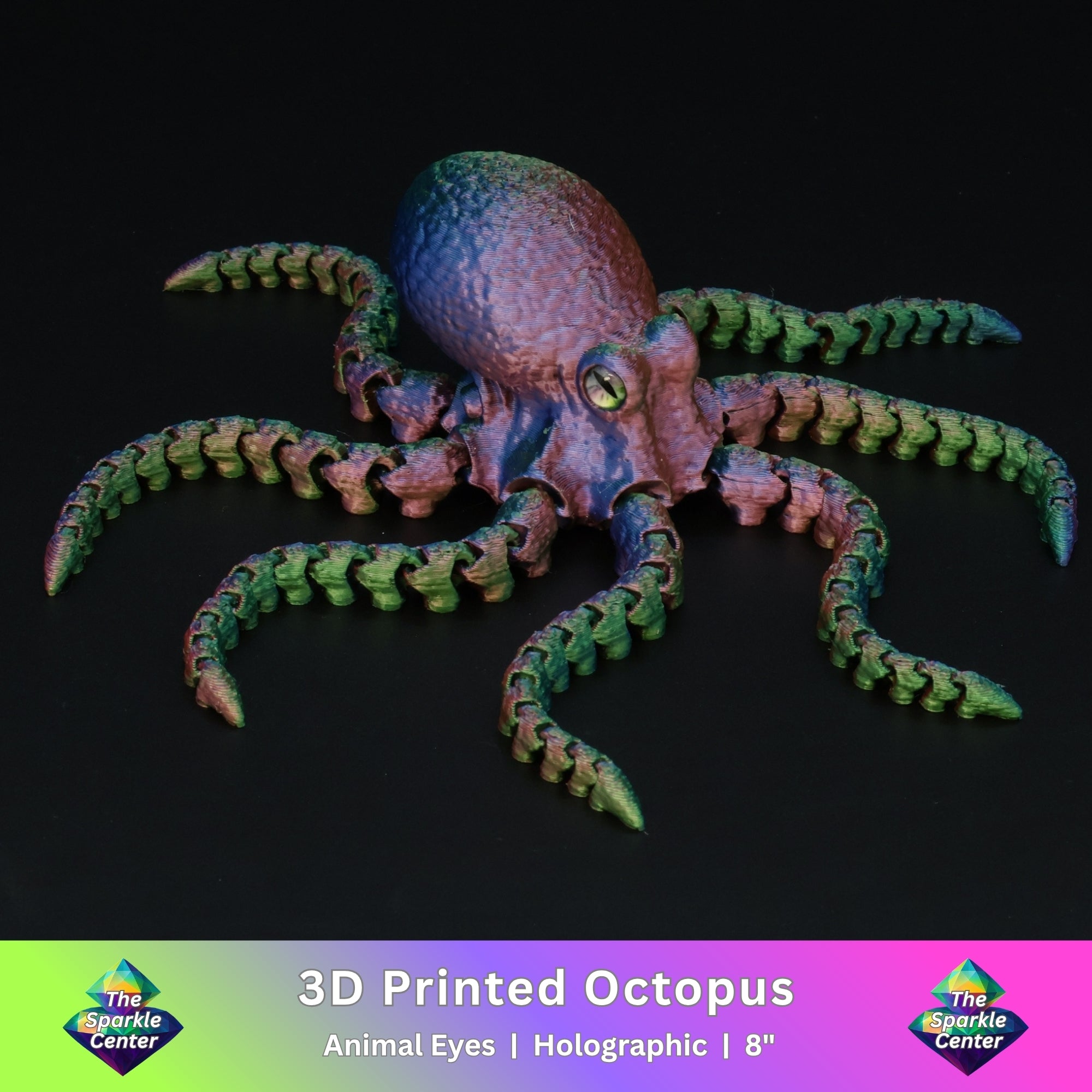 3D Printed Octopus w/ Animal Eyes
