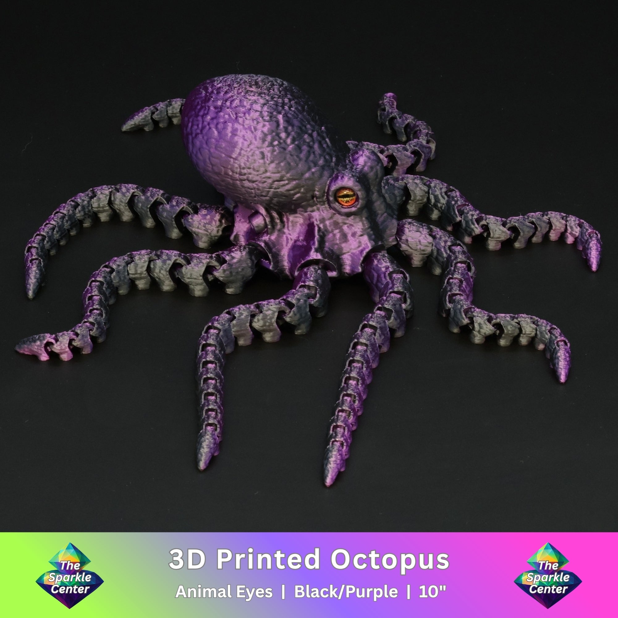3D Printed Octopus w/ Animal Eyes