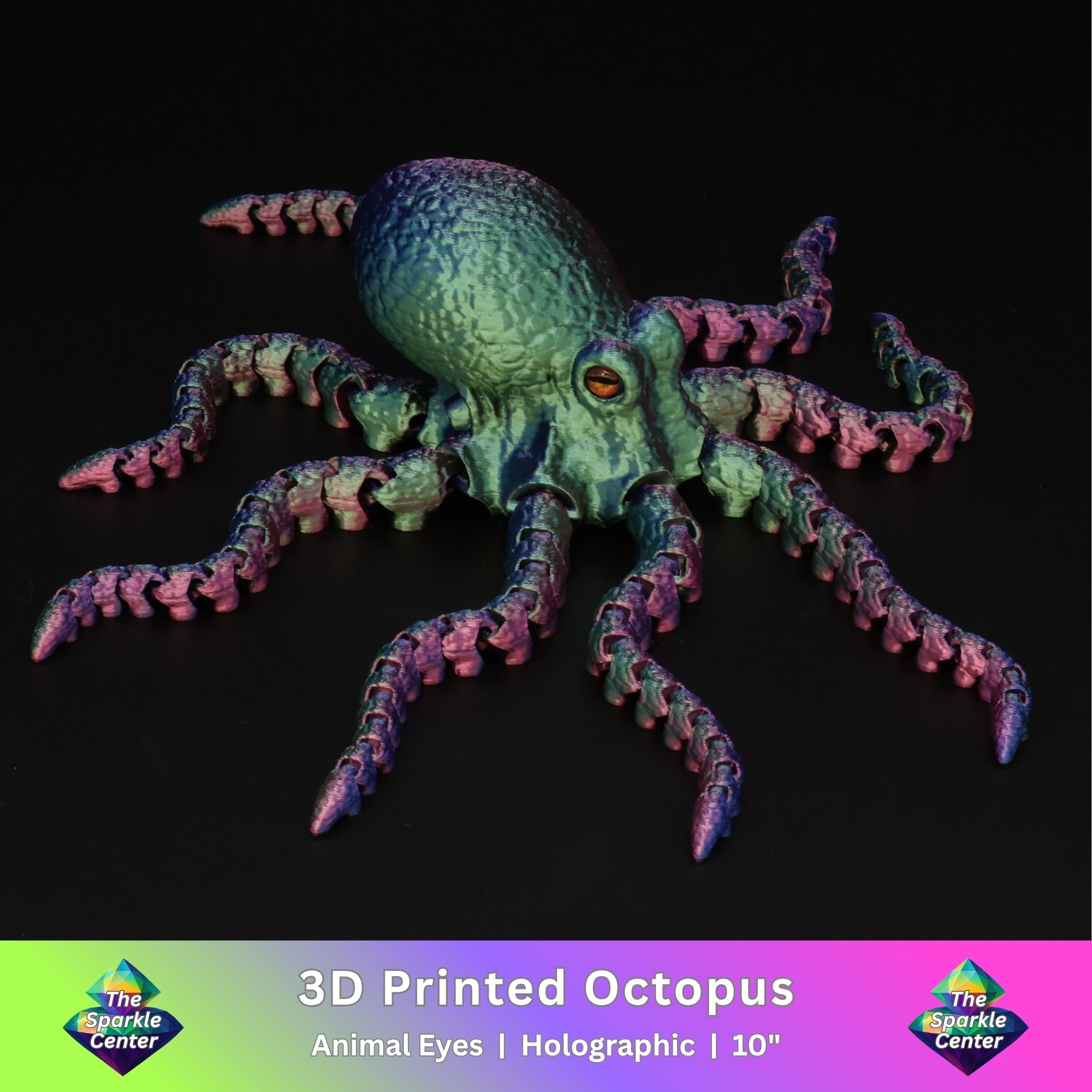 3D Printed Octopus w/ Animal Eyes
