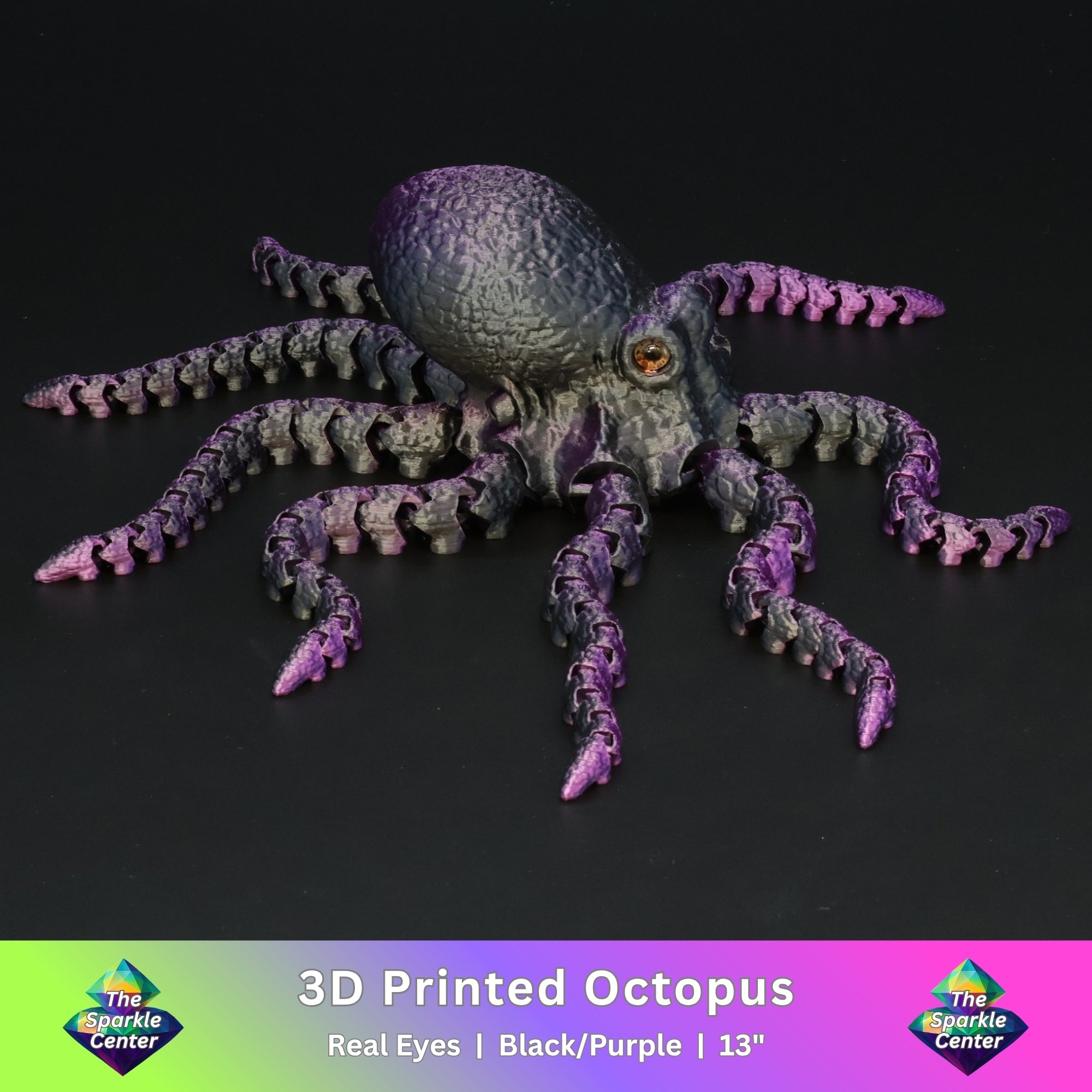 3D Printed Octopus w/ Real Eyes