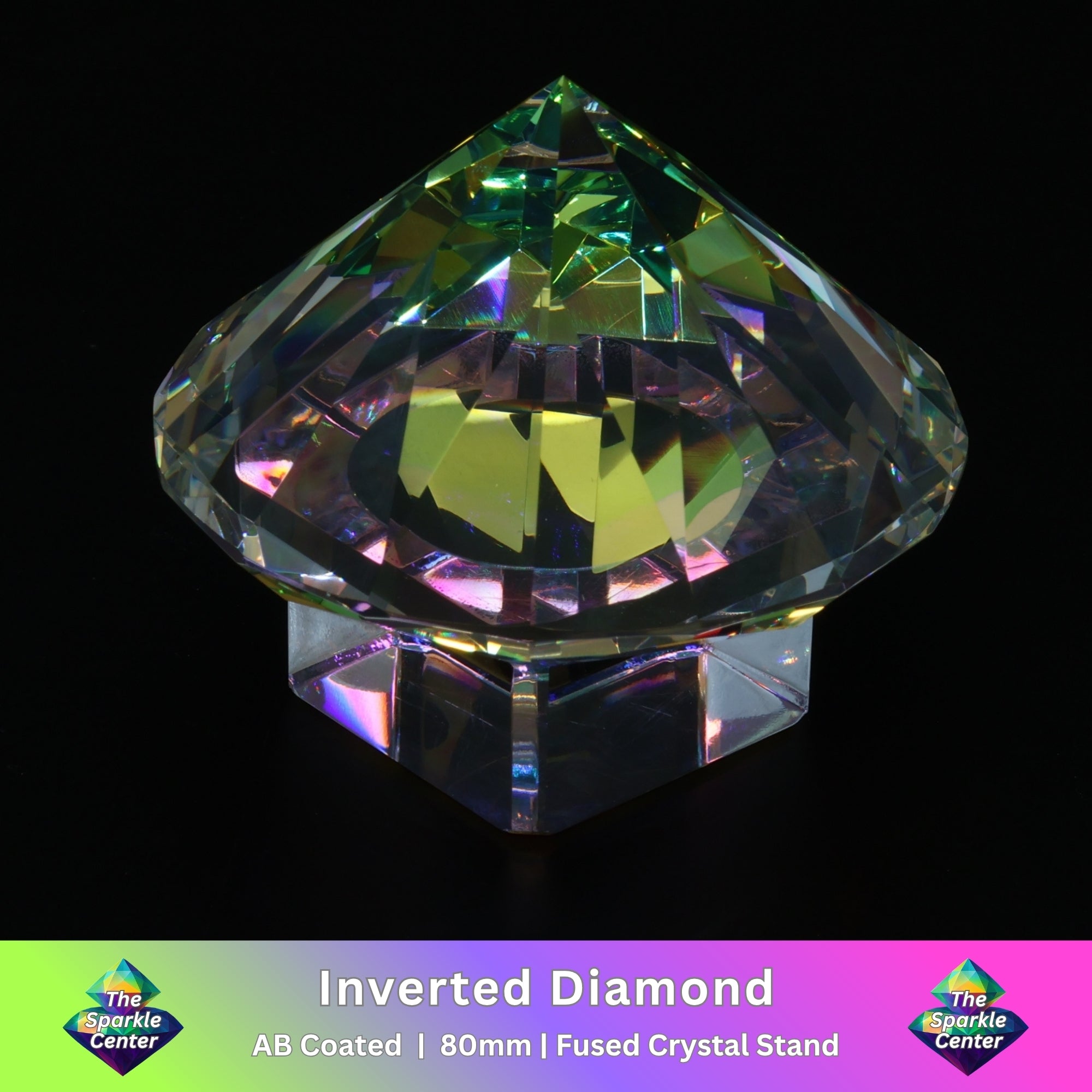 Inverted Diamond with Square Crystal Stand