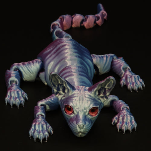 3D Printed Cat w/ Real Eyes