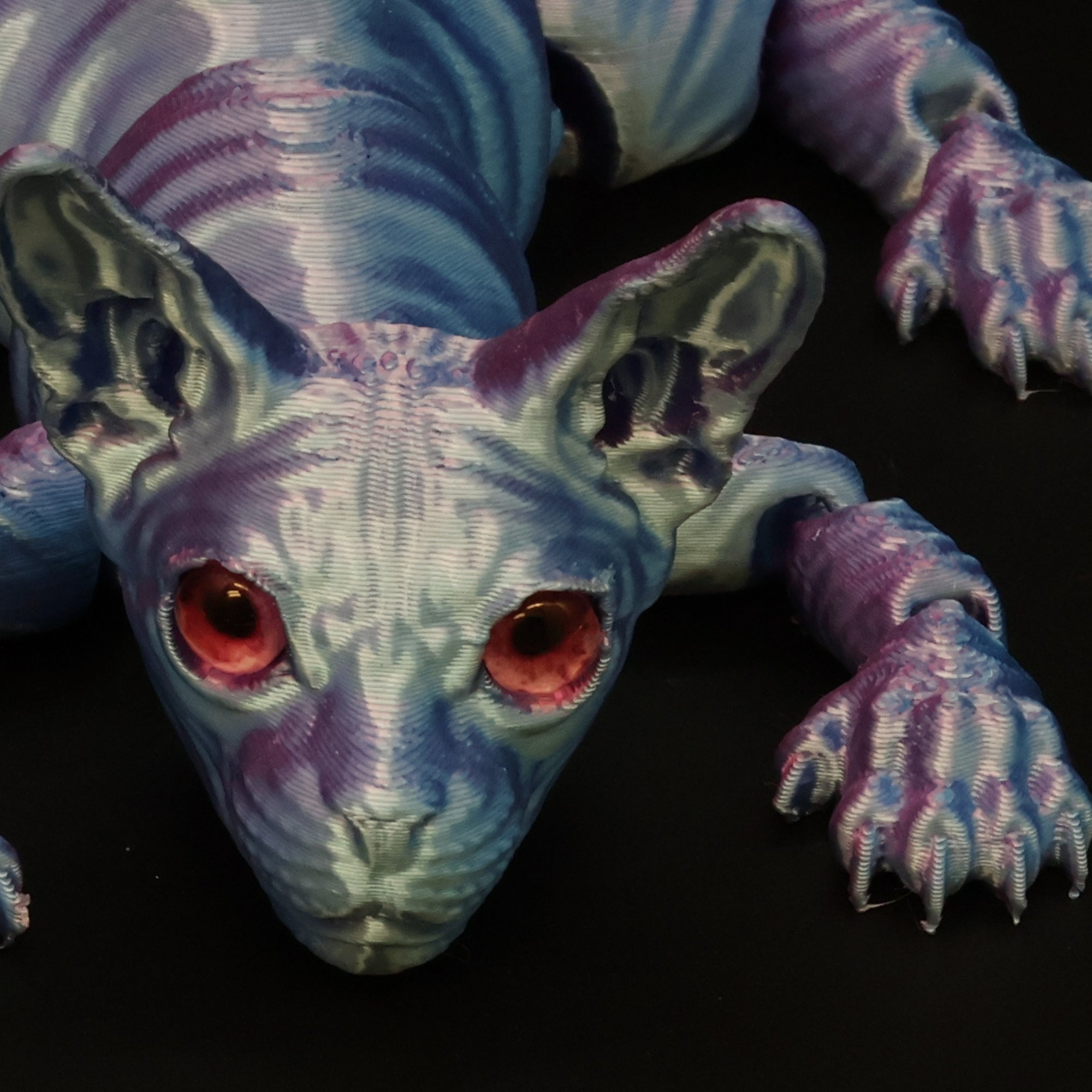 3D Printed Cat w/ Real Eyes