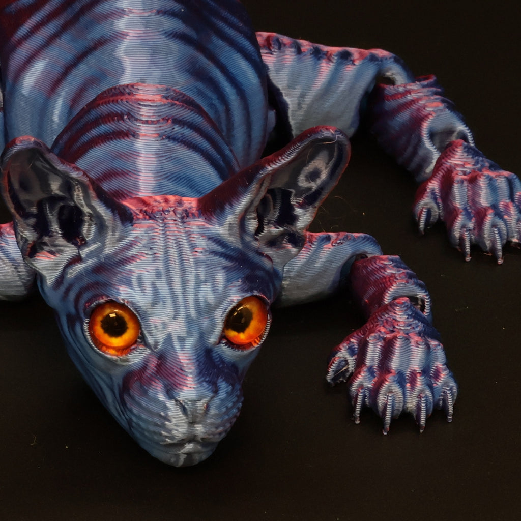 3D Printed Cat w/ Real Eyes