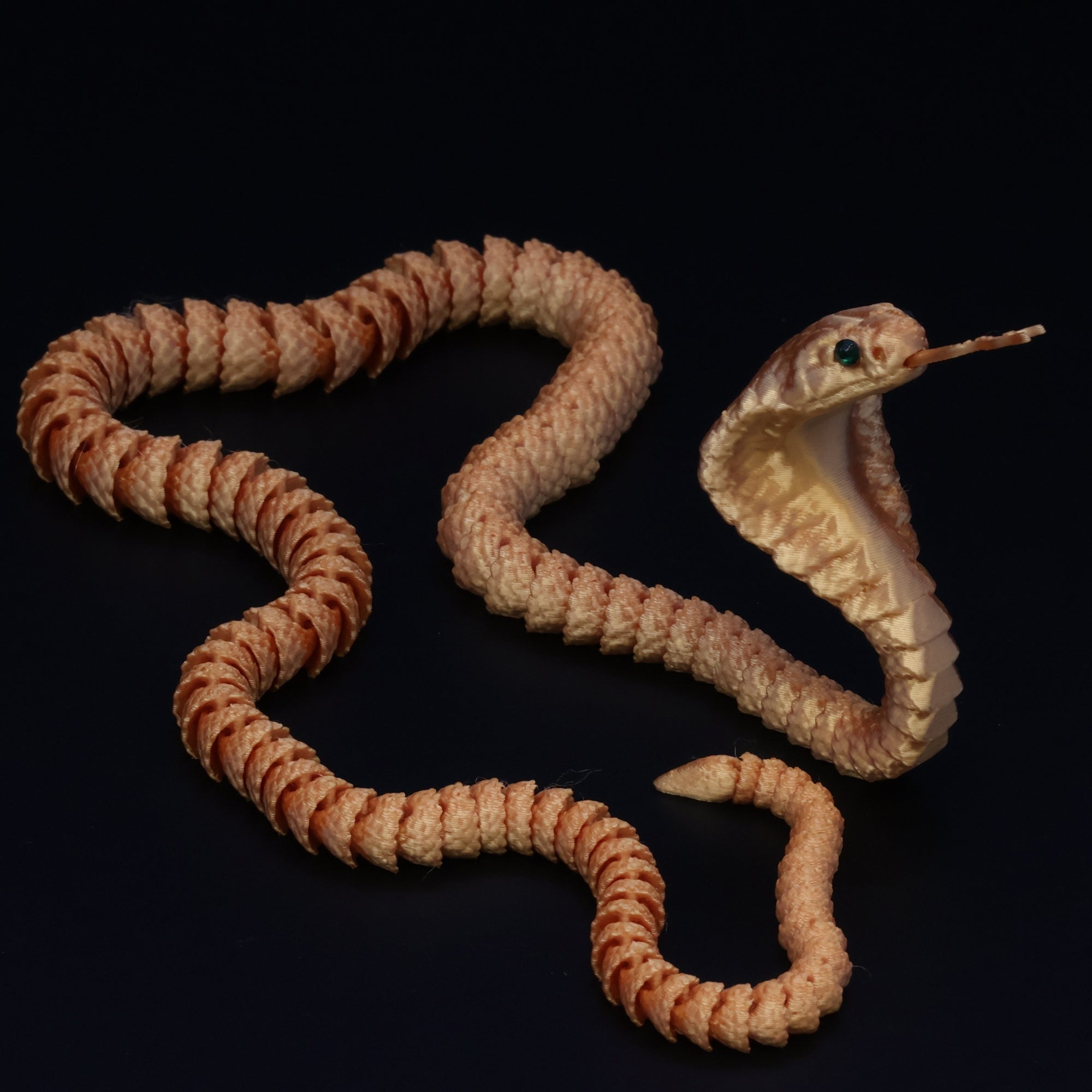 3D Printed Cobra w/ Gem Eyes