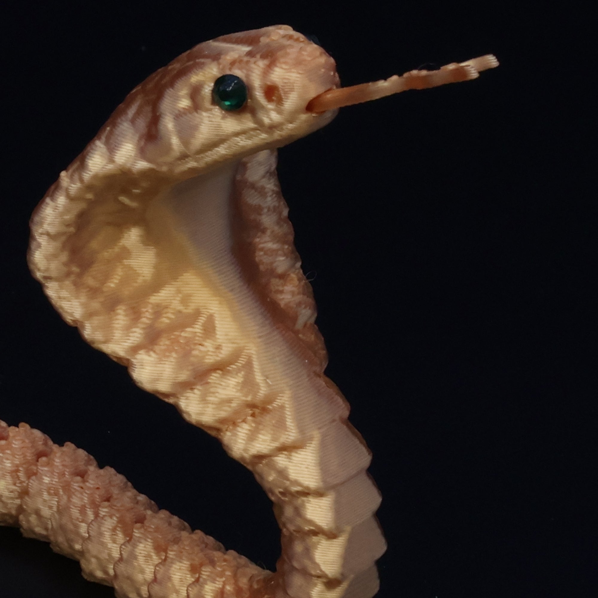 3D Printed Cobra w/ Gem Eyes