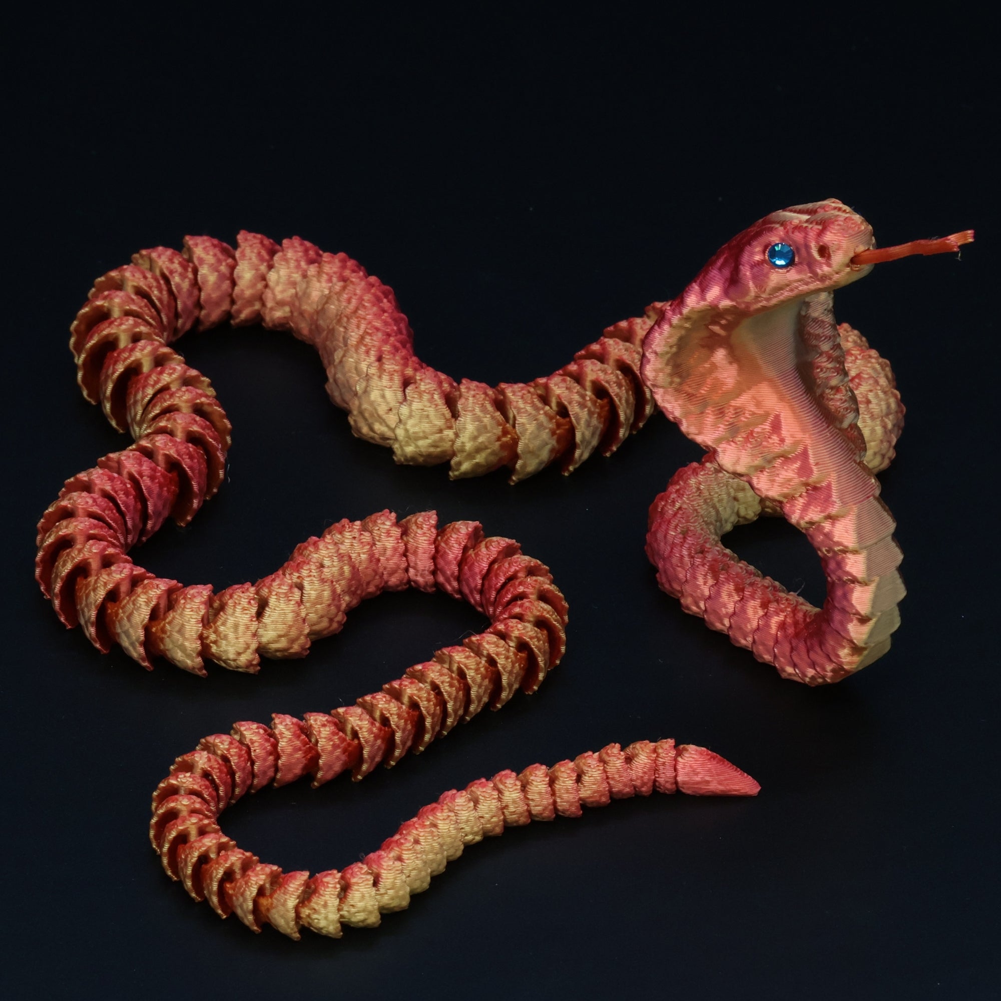 3D Printed Cobra w/ Gem Eyes