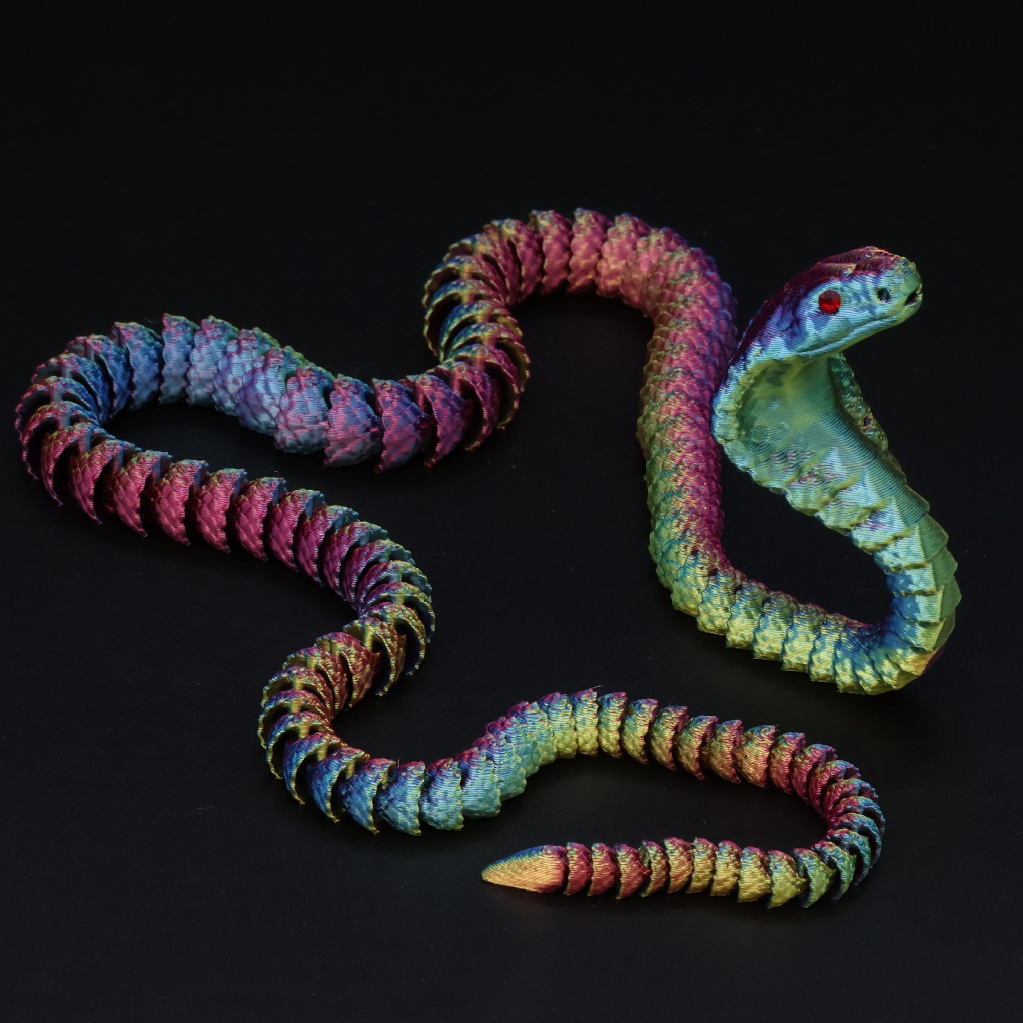 3D Printed Cobra w/ Gem Eyes