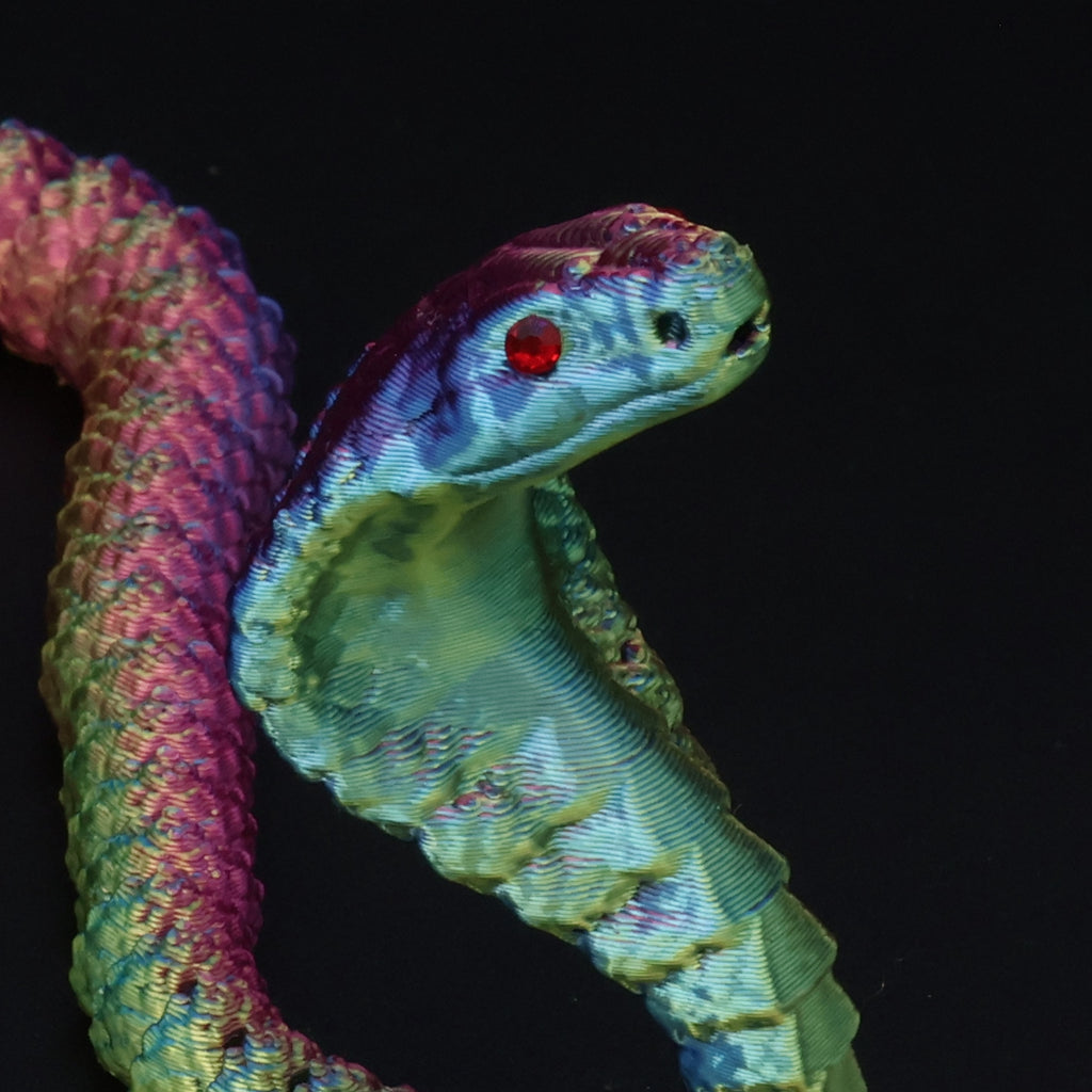 3D Printed Cobra w/ Gem Eyes