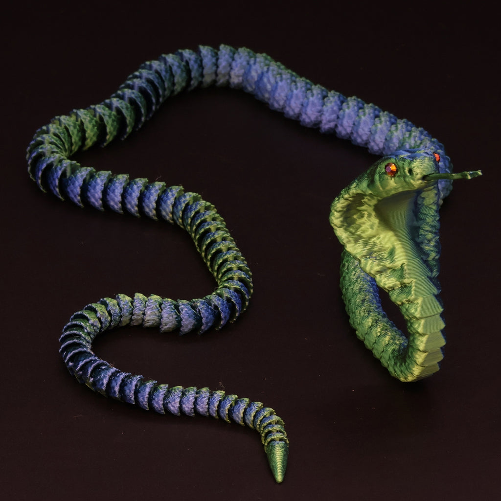 3D Printed Cobra w/ Gem Eyes