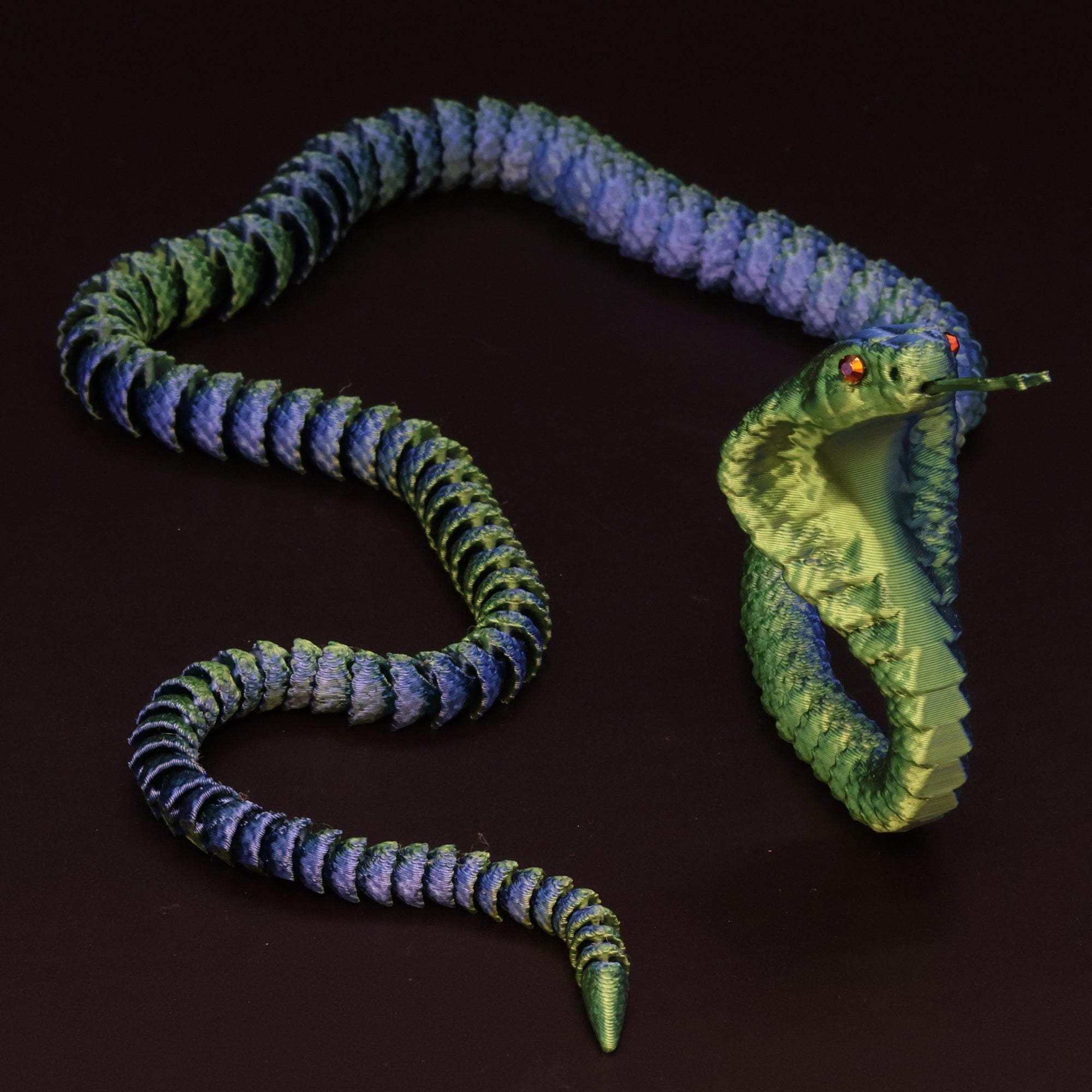 3D Printed Cobra w/ Gem Eyes