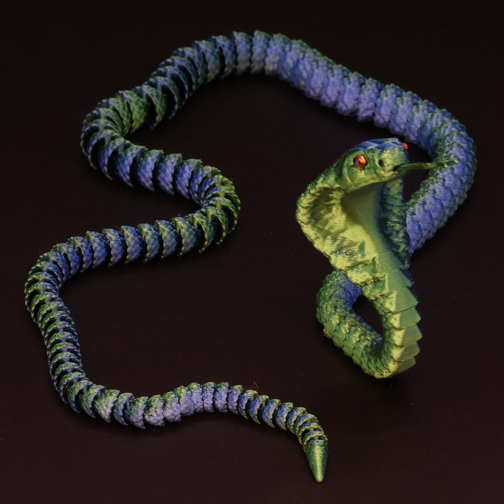 3D Printed Cobra w/ Gem Eyes