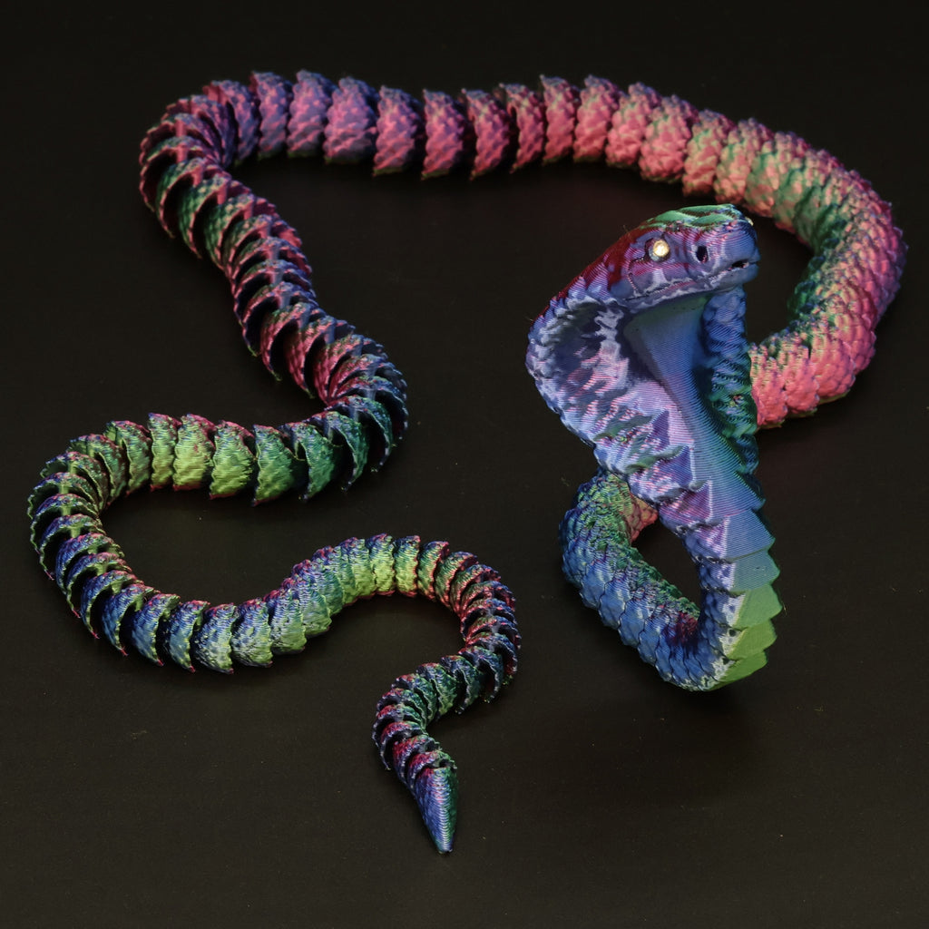 3D Printed Cobra w/ Gem Eyes