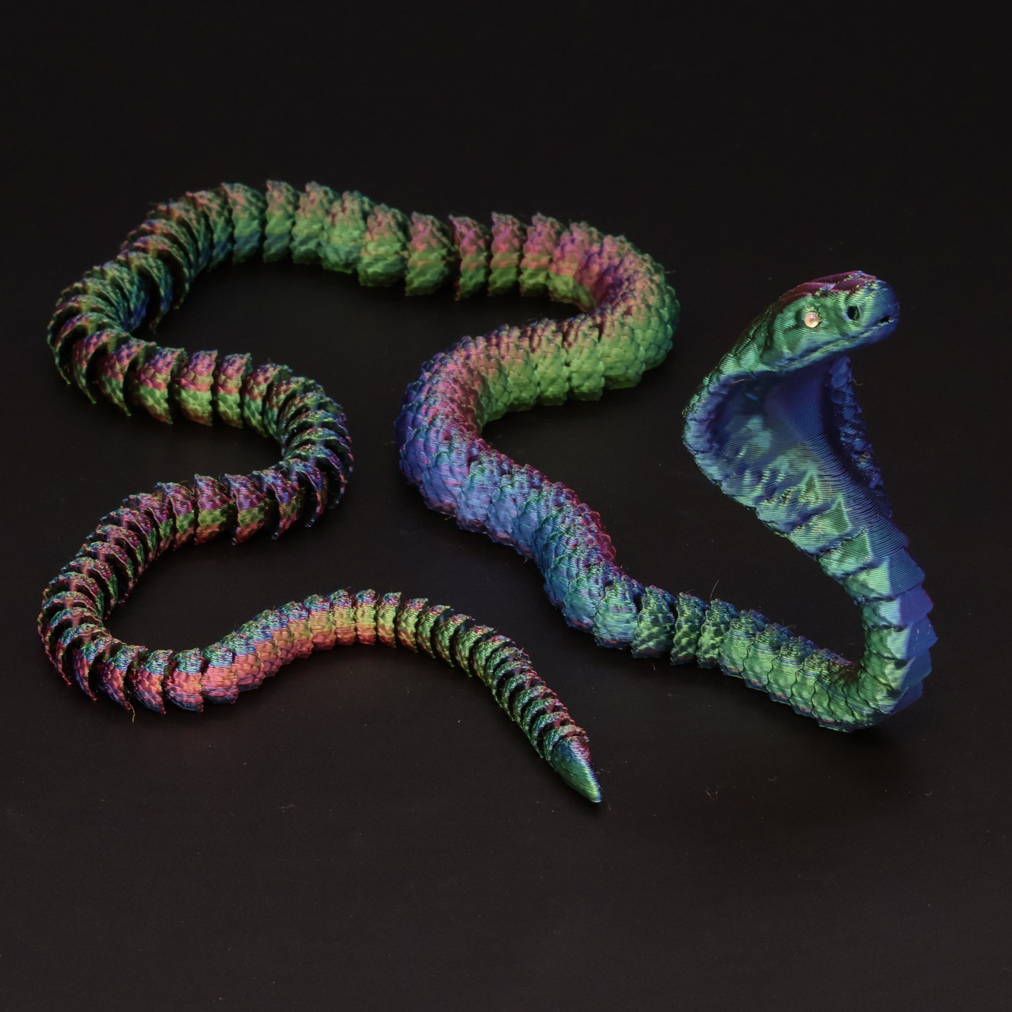 3D Printed Cobra w/ Gem Eyes