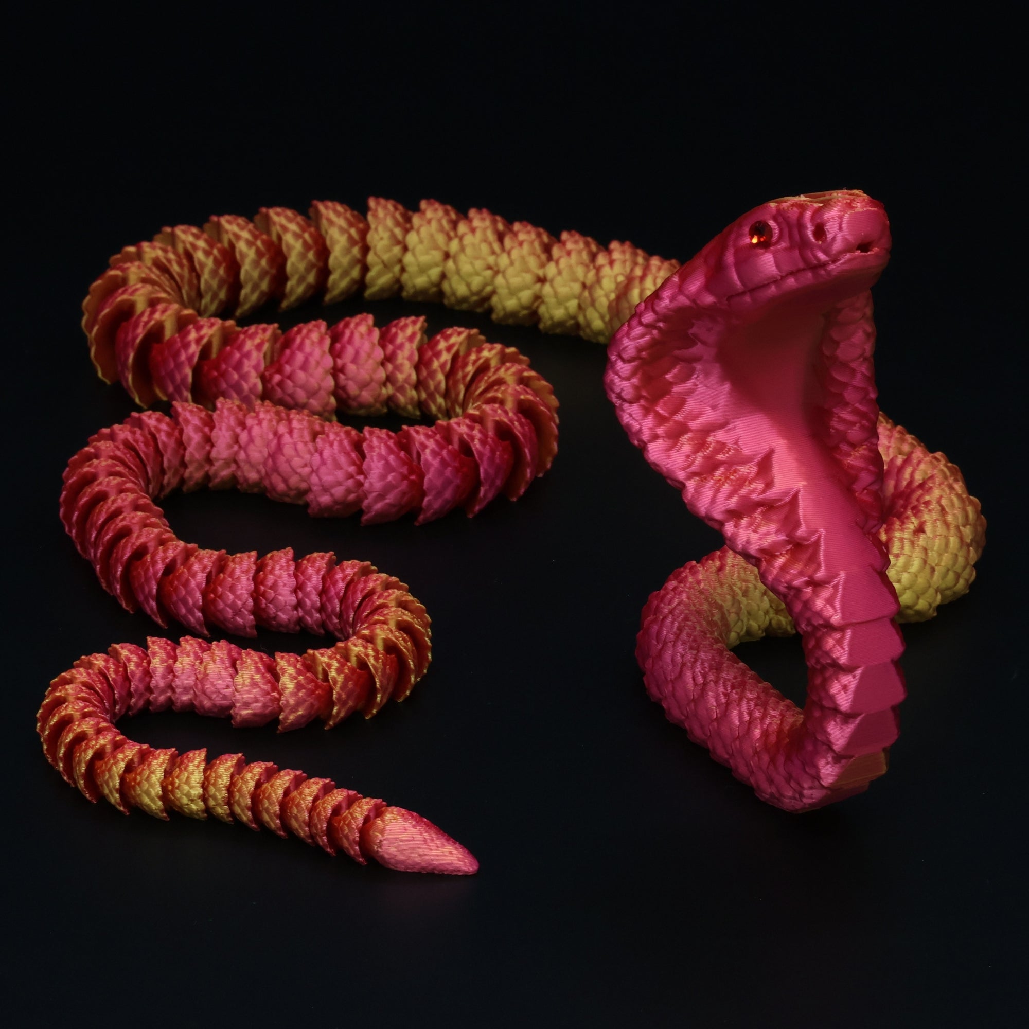 3D Printed Cobra w/ Gem Eyes