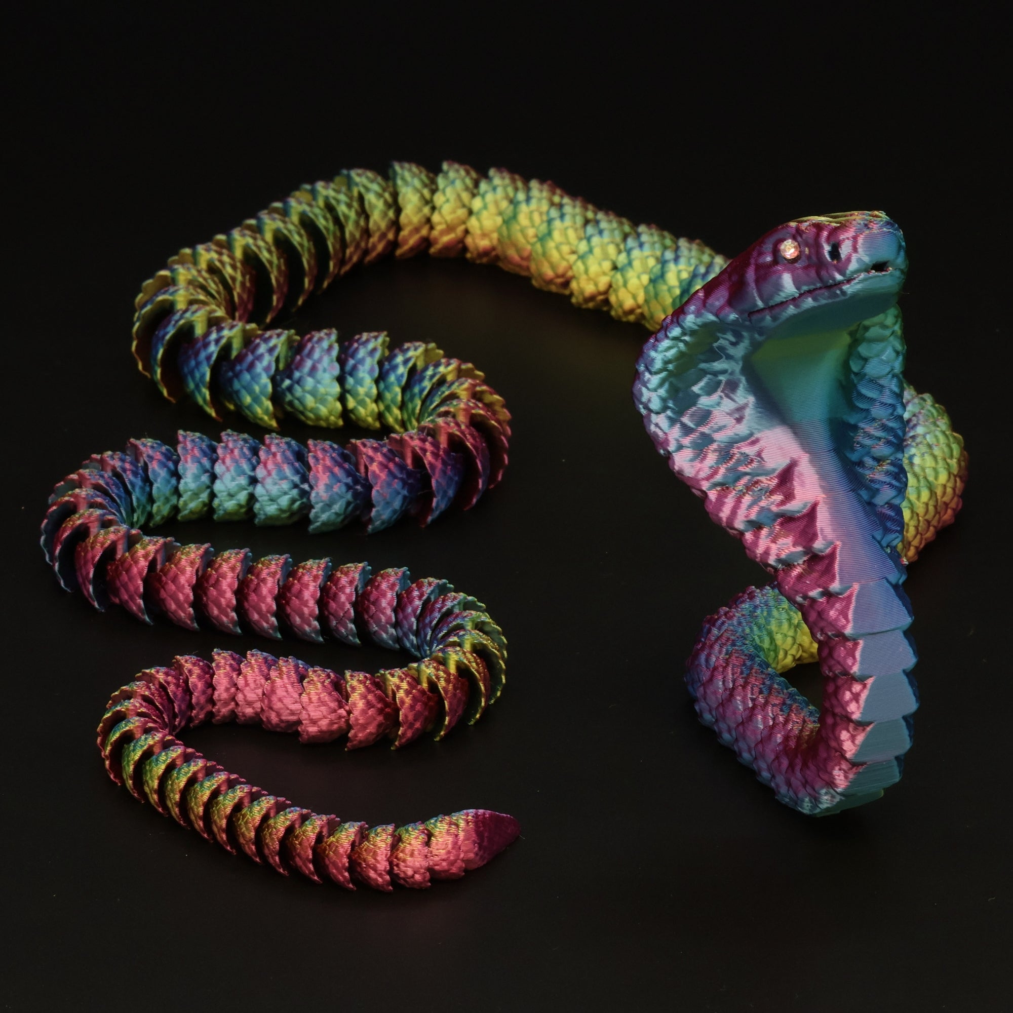 3D Printed Cobra w/ Gem Eyes