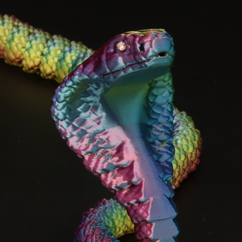 3D Printed Cobra w/ Gem Eyes
