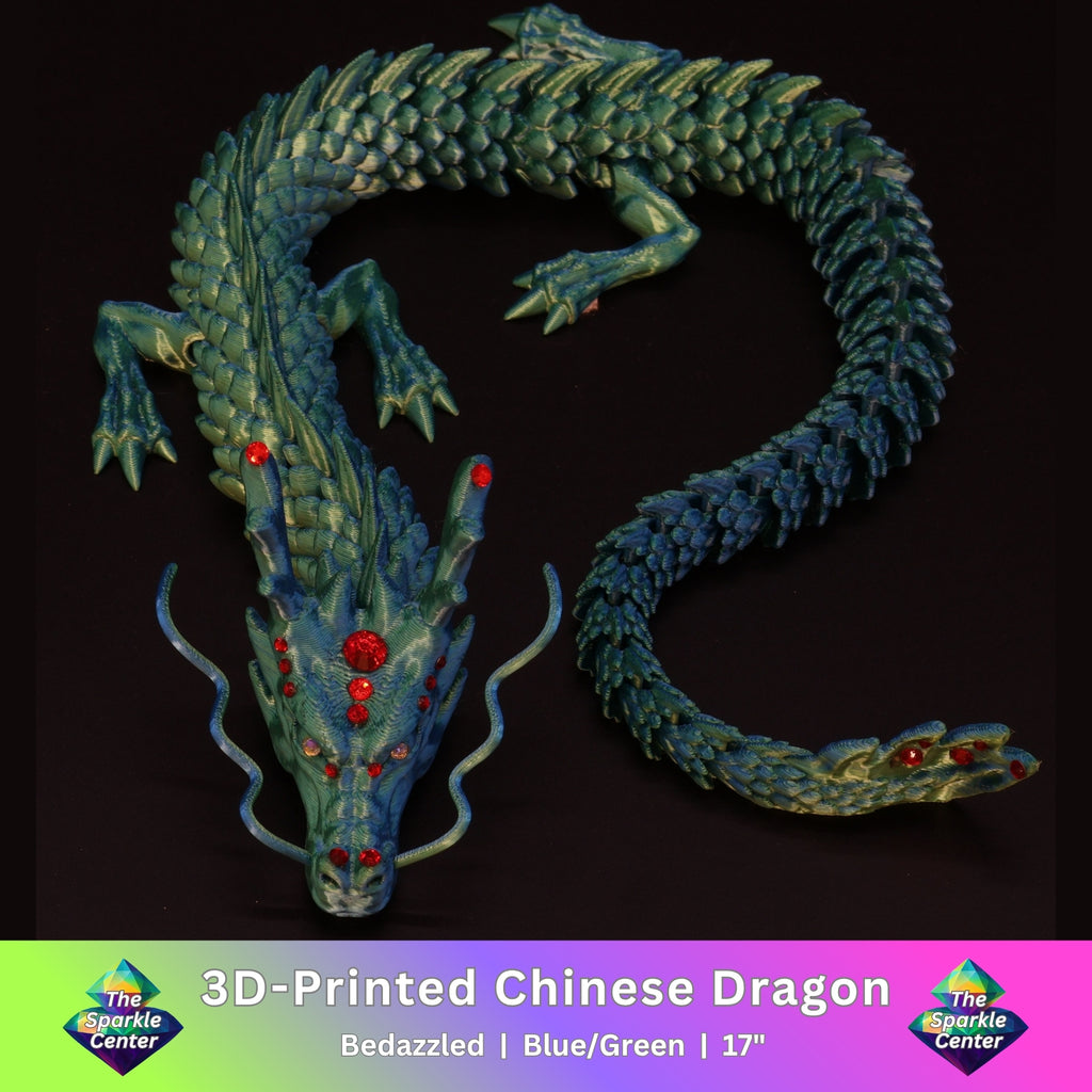 3D Printed Bedazzled Chinese Dragon™