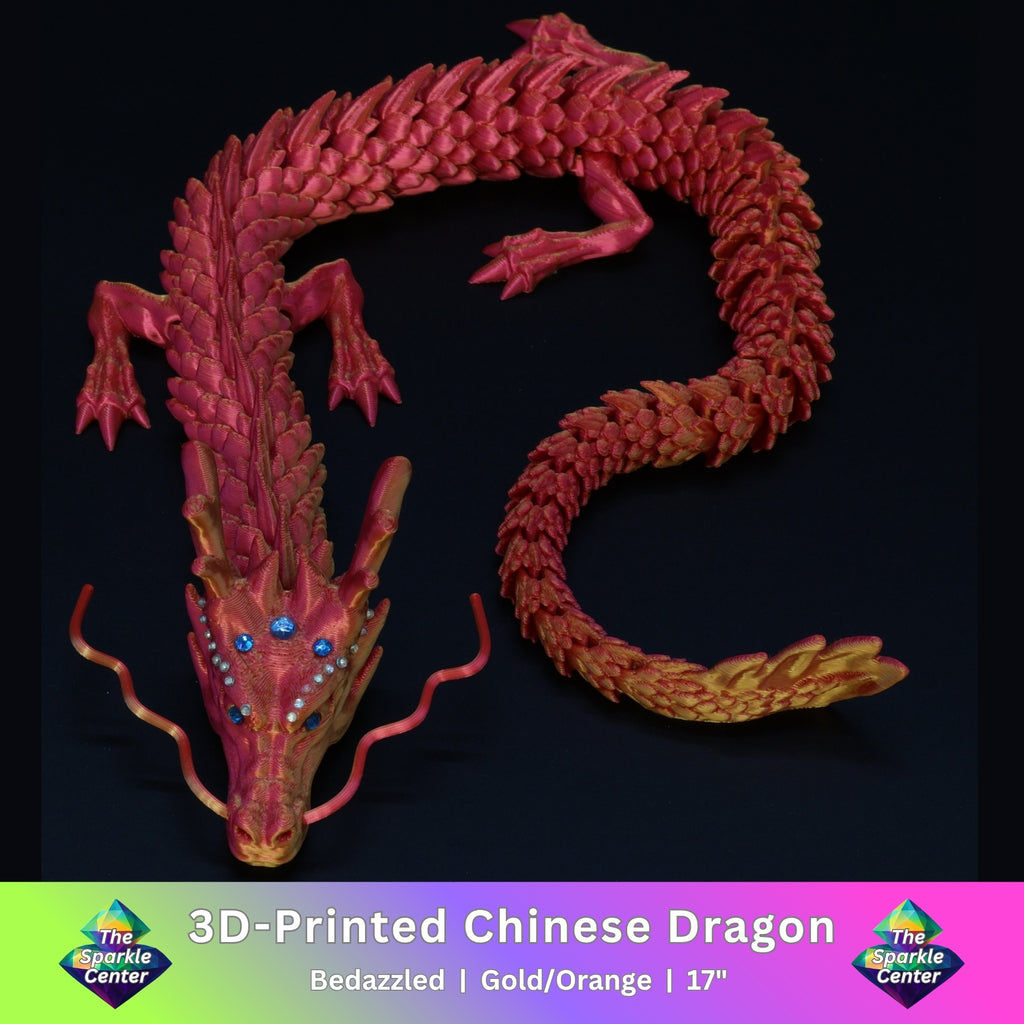 3D Printed Bedazzled Chinese Dragon™