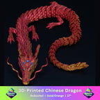 3D Printed Bedazzled Chinese Dragon™