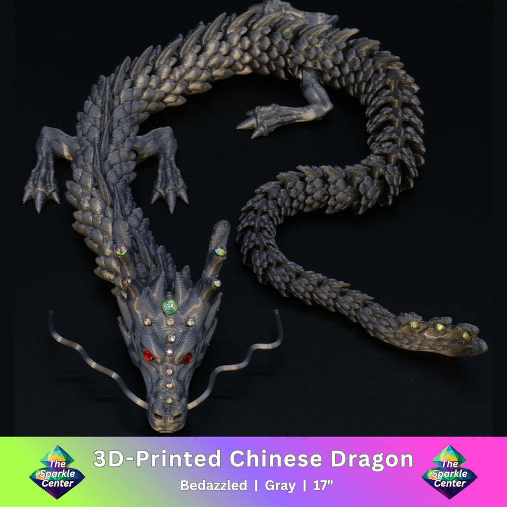 3D Printed Bedazzled Chinese Dragon™