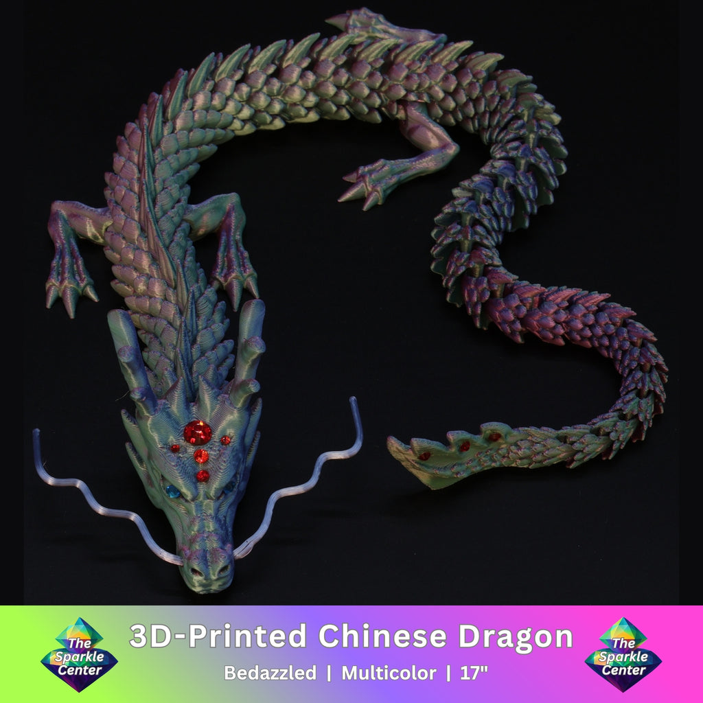 3D Printed Bedazzled Chinese Dragon™