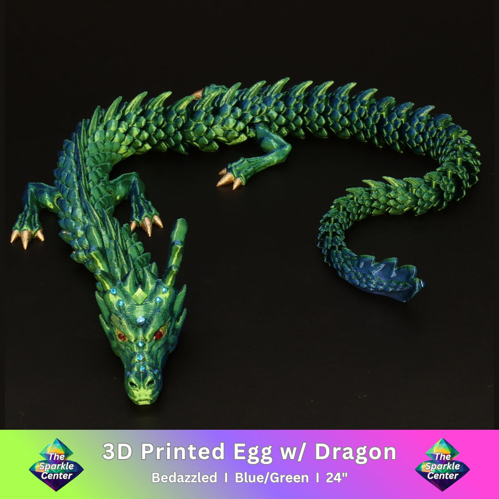 3D Printed Bedazzled Chinese Dragon™