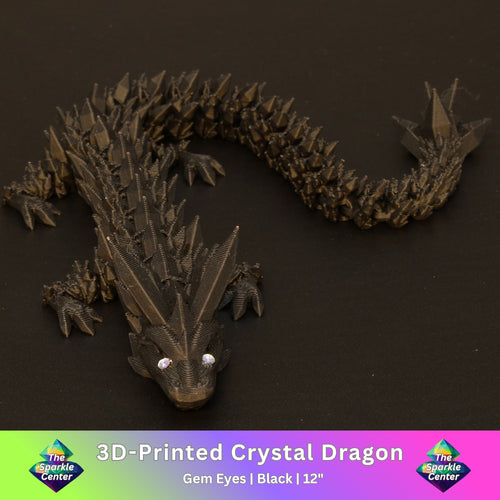 3D Printed Crystal Dragon w/ Gem Eyes