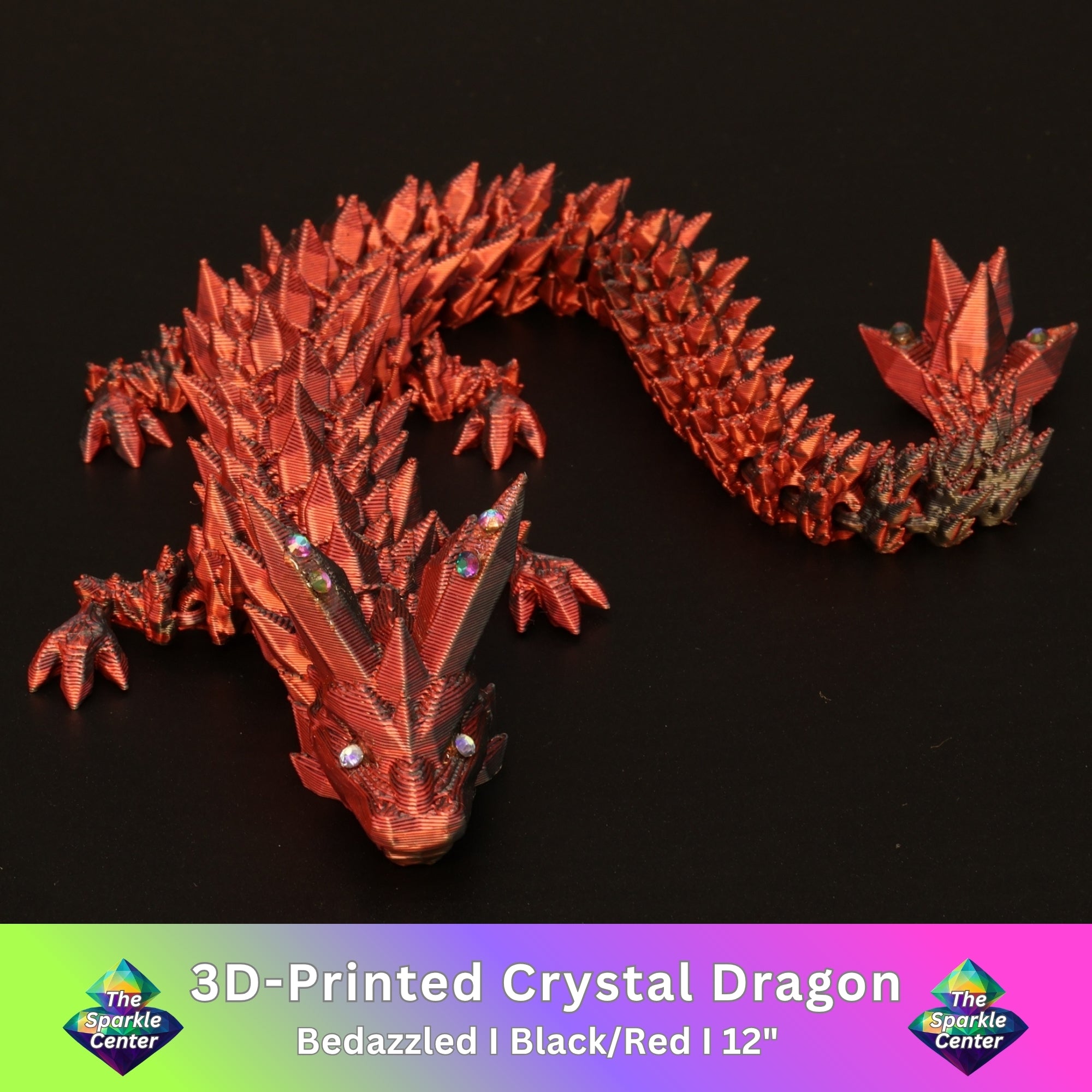3D Printed Bedazzled Crystal  Dragon™