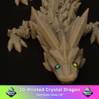 3D Printed Crystal Dragon w/ Gem Eyes