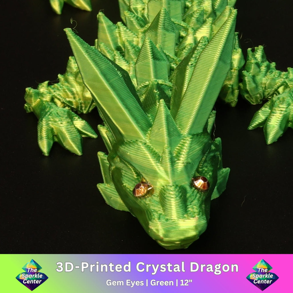 3D Printed Crystal Dragon w/ Gem Eyes