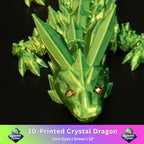 3D Printed Crystal Dragon w/ Gem Eyes
