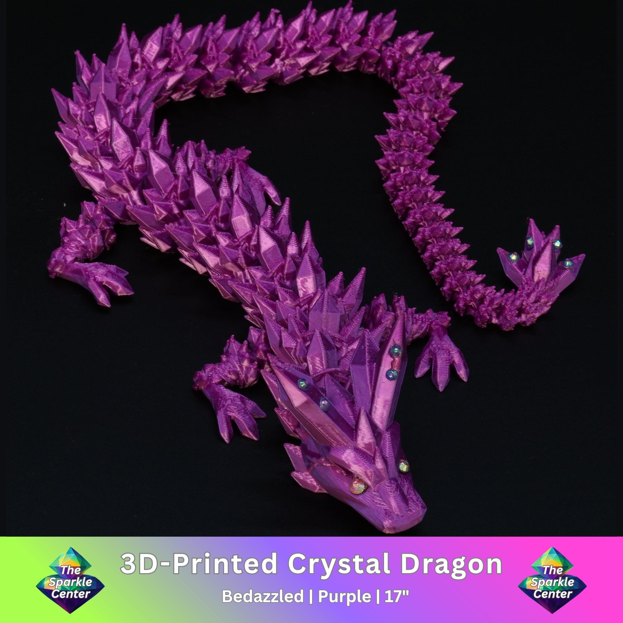 3D Printed Bedazzled Crystal  Dragon™