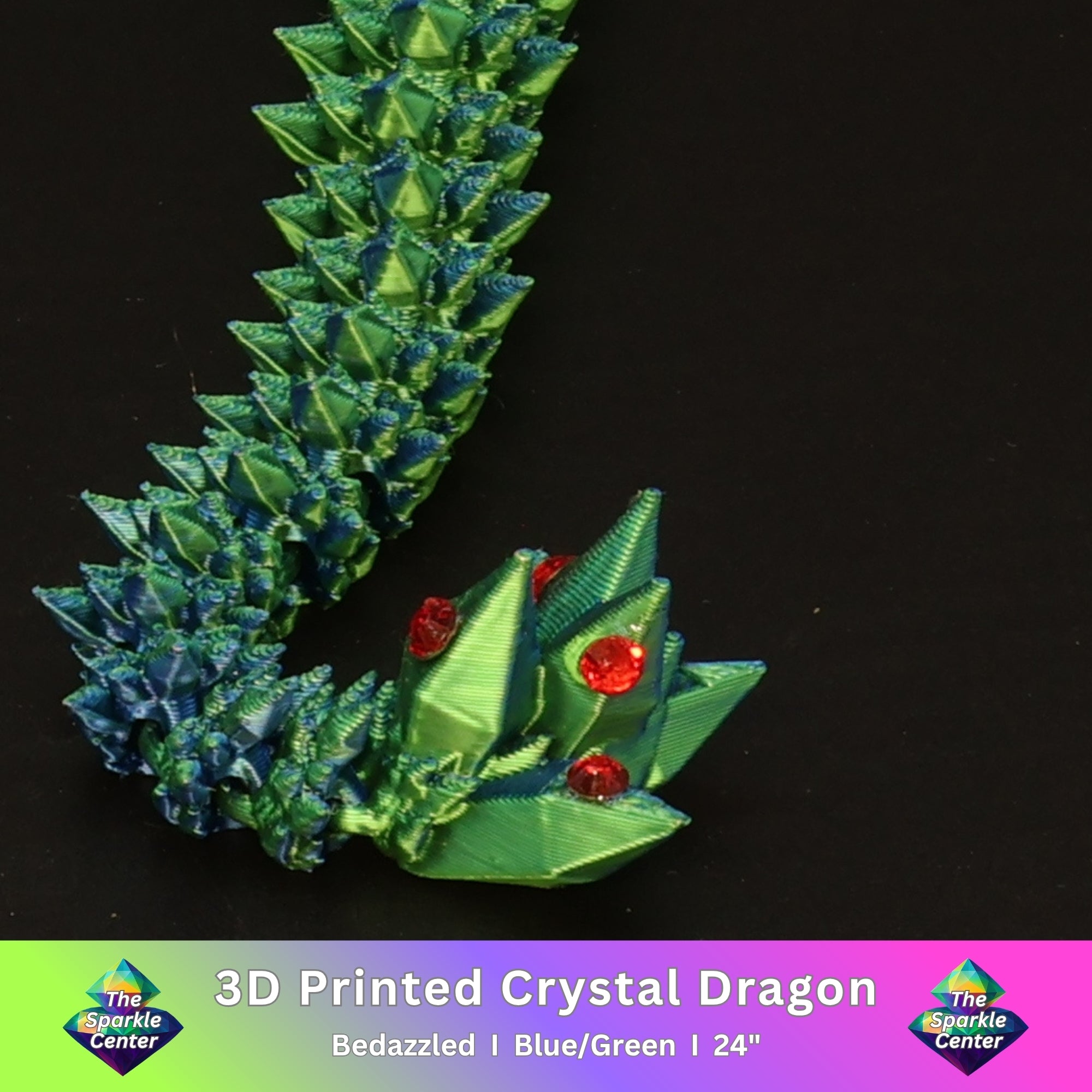 3D Printed Bedazzled Crystal  Dragon™