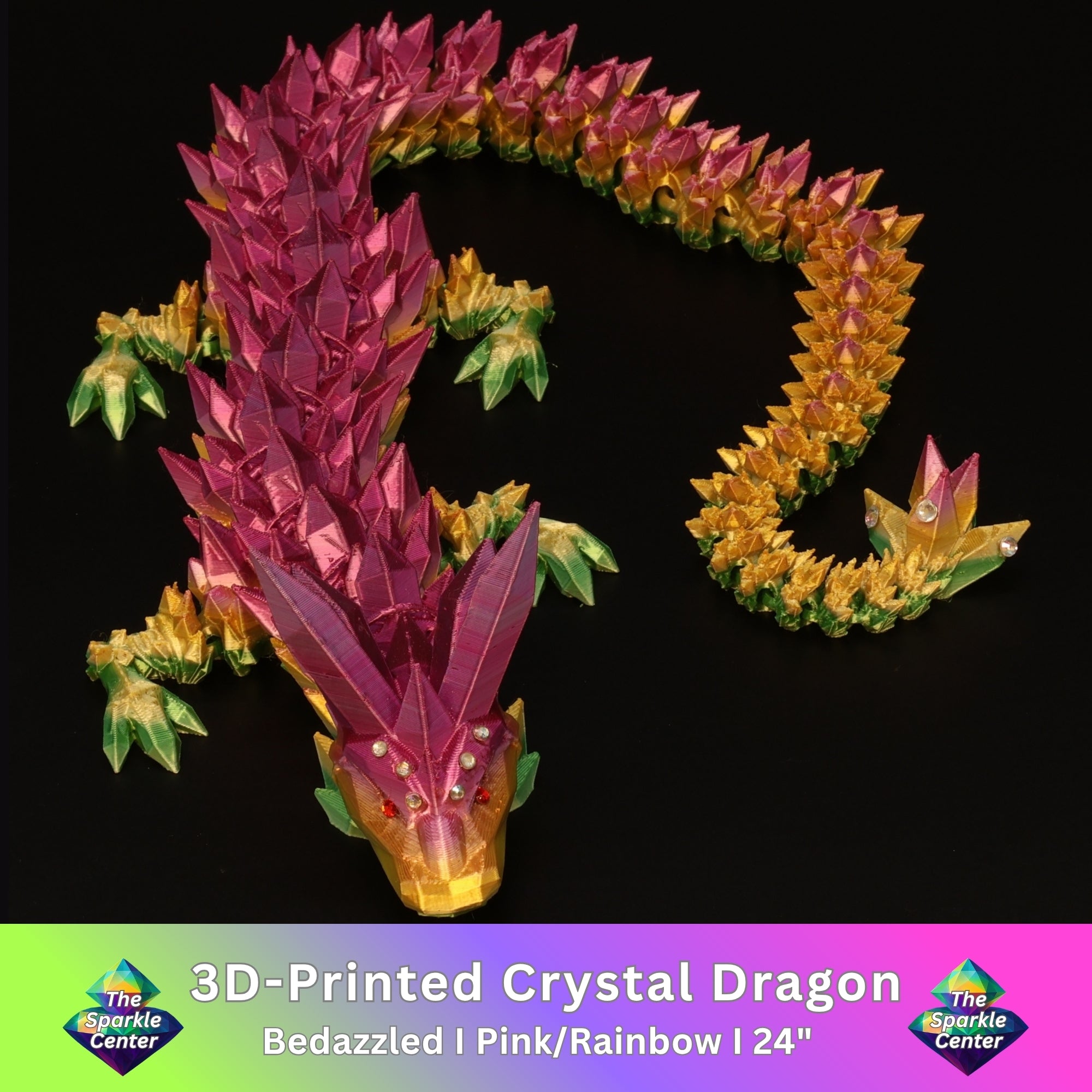 3D Printed Bedazzled Crystal  Dragon™