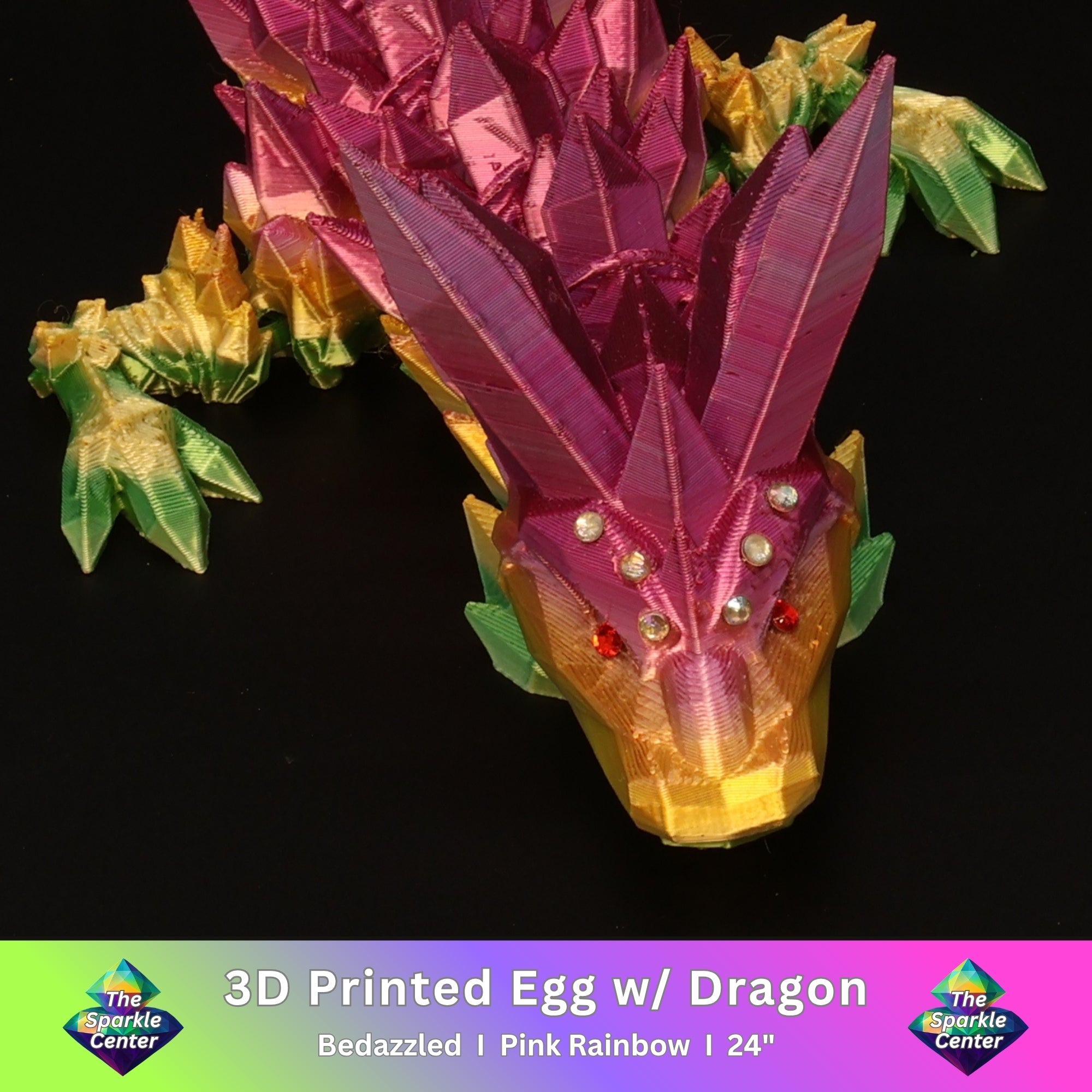 3D Printed Bedazzled Crystal  Dragon™