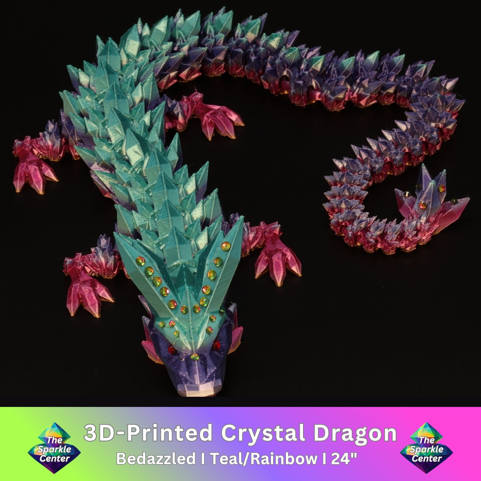 3D Printed Bedazzled Crystal  Dragon™